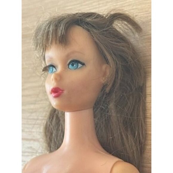 VTG Twist N Turn Bon Bon Brunette Hair 1966 Japan #15 Body Barbie Rooted Lashes - Picture 5 of 15